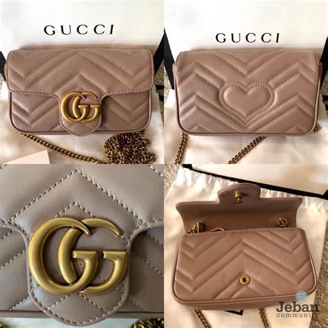 เปรียบเทียบกระเป๋า Gucci marmont super mini แท้ VS 